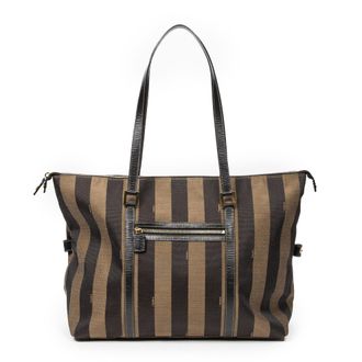 Fendi Large Pequin Zip Tote Schoudertas
