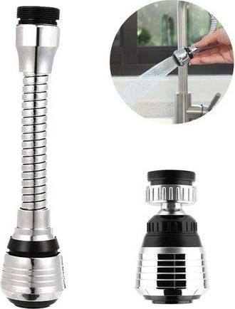 OEM Set Di 2 Pezzi Con Doccetta Combinata Lunga E Corta Per Rubinetto Da Cucina E Prolunga Girevole A 360&deg;