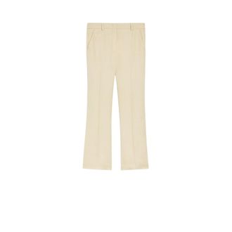 Max Mara Dames, Broeken, Beige, Maat: XS Linnen