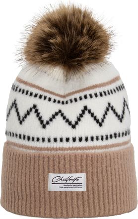 Chillouts Bommelm&uuml;tze CHILLOUTS Ella Hat, Damen, weiss (wei&szlig;), Obermaterial: 40% Polyacryl, 32% Polyamid, 28% Polyester, M&uuml;tzen Bommelm&uuml;tze, mit Kunstfell-Pompo