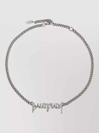 Balenciaga metal logo necklace