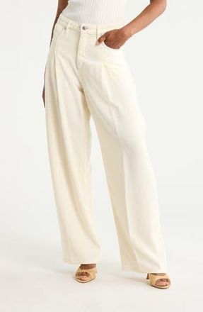 BOSS Slouchy Pleated Denim Pants in Open White at Nordstrom Rack, Size 3032