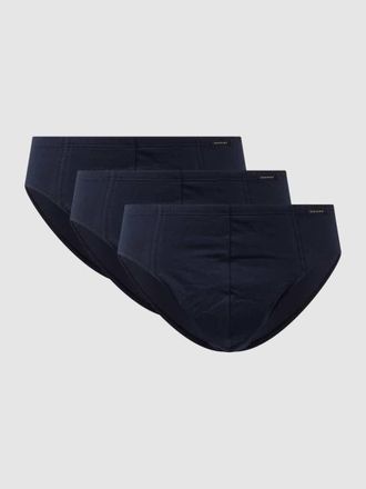 Schiesser Slip mit elastischem Bund im 3er-Pack in Dunkelblau, Gr&ouml;&szlig;e S
