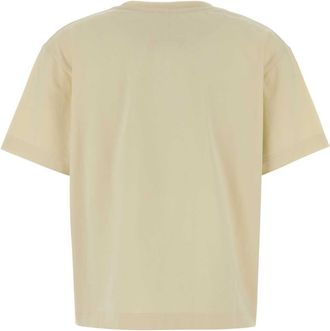 Alexander McQueen Womens Cream Cotton T-Shirt Gesso Tcottonrcotton