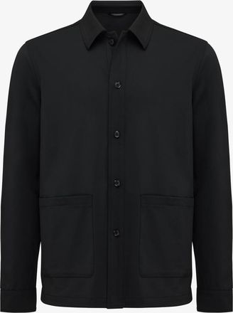 Genti Monogram overshirt Thomas zwart