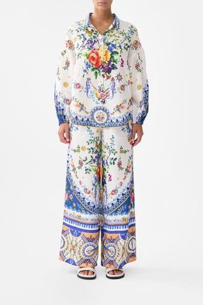 Camilla Balloon Sleeve Blouse Tiles Darls at Nordstrom, Size Xx-Large Au