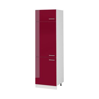 Vicco Armario Alto R-line, Rojo De Alto Brillo/blanco, 60 Cm, Vicco