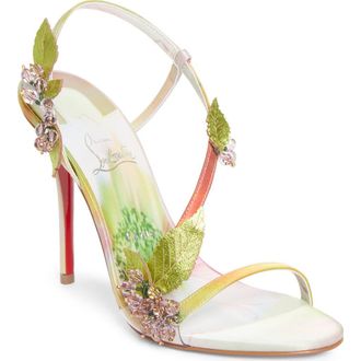 Christian Louboutin Rosa Fruit Sandal in Green Multi at Nordstrom, Size 10.5Us