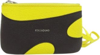 Ferragamo Pre-owned Cross Body Bags, female, Yellow, Size: ONE SIZE Pre-owned Leather Crossbody Bag