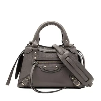 Balenciaga Pre-owned Balenciaga Mini Grained Calfskin Motocross Neo Classic City Satchel Ladies IGRJIXEAGPLEEAZW