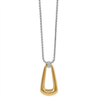 Brighton Womens Meridian Geo Breeze Pendant Necklace In Silver/gold