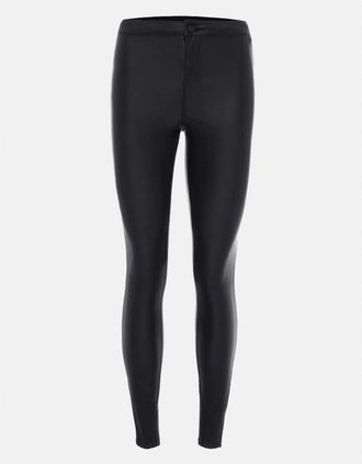 Noisy May Womens Hw Coated Pant - Black - Size: XL l30