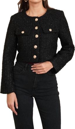 Choklate Paris Jenny Tweed Jacket In Black