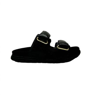 Woden Womens Lisa Leather Sandal In Black