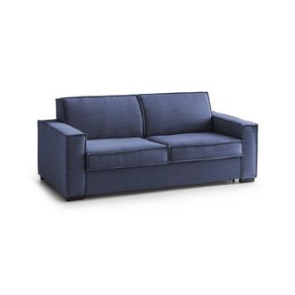 Dmora Sofa Cama Dmarull, Sof&aacute; De 2 Plazas, 100% Made In Italy, Sof&aacute; De Sal&oacute;n Con Apertura Giratoria, En Tela Acolchada, Con Reposabrazos Delgados, Cm 160x95