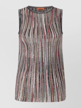 Missoni sleeveless striped top sequin detail