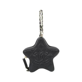Chanel Pre-owned Bag Charm Keyring - Dames - Pre-owned - Zwart - Maat: ONE Size