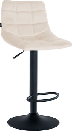 Clp Taburete De Bar Jerry En Terciopelo Crema Negro