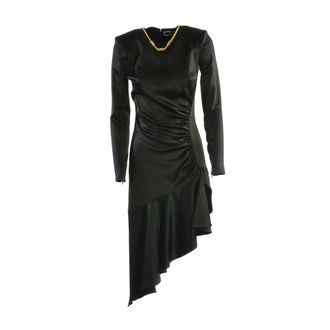 Elisabetta Franchi Dames, Jurken, Zwart, Maat: XS Satijn