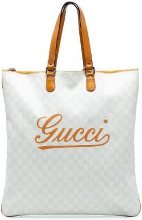 Gucci Pre-owned Tote Bag - Dames - Vintage Shopper - Wit - ONE Size - Leer - Vintage