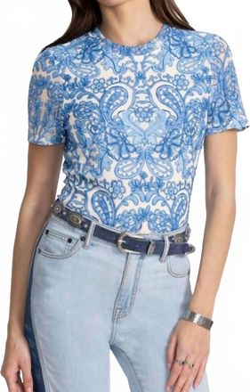 Johnny Was Eleanor Short Sleeve Mesh Tee In Jordi
