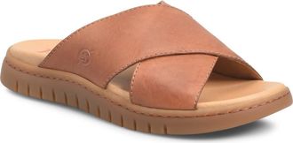 B&oslash;rn Adia Slide Sandal in Brown Leather at Nordstrom, Size 8