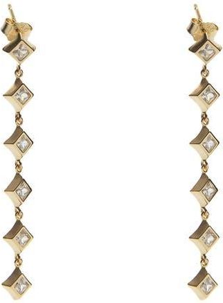 Argento Vivo Linear Cubic Zirconia Drop Earrings in Gold at Nordstrom Rack