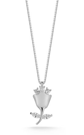 Glaze Jewelry Sterling Silver Rose Necklace