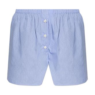 Sporty & Rich Logo shorts - Dames - Bermuda - Blauw - M - Katoen - Korte Broeken