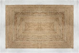 Atmosphera Alfombra De Yute Borde Blanco 120 X 170 Cm - Atmosphera Cr&eacute;ateur DInt&eacute;rieur