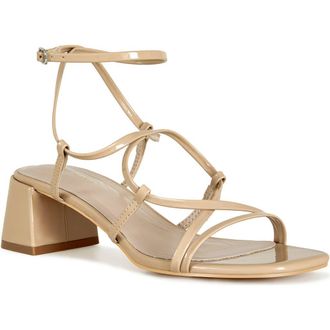 Azalea Wang Anika Ankle Strap Sandal in Beige at Nordstrom Rack, Size 8.5