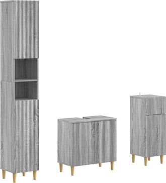 vidaXL Juego De Armarios De Ba&ntilde;o De 3 Piezas Arnhem Vidaxl