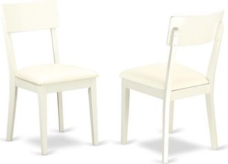 East West Furniture Dining Chair Linen White, ADC-LWH-LC