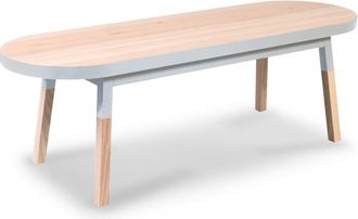 Mon Petit Meuble Français Mesa de centro de madera maciza de fresno 140 cm