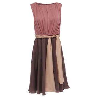 Escada Midi Dress in Multicolor Silk