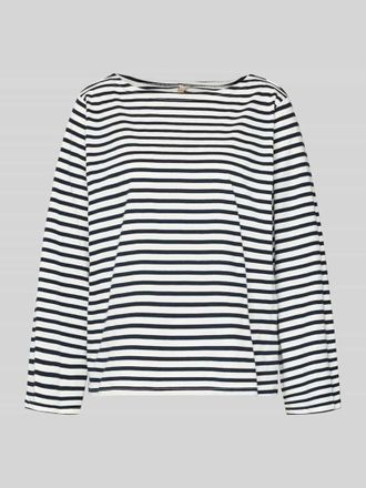 Soyaconcept Loose Fit Langarmshirt aus reiner Baumwolle in Marine, Gr&ouml;&szlig;e XXL