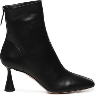 Aquazzura Amore Bootie 75 - Dames - Laarzen met Hak - Zwart - 38 1/2 EU - Leer - Schoenen