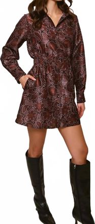 Hutch Anja Dress In Black/copper Rodeo Stippled Floral
