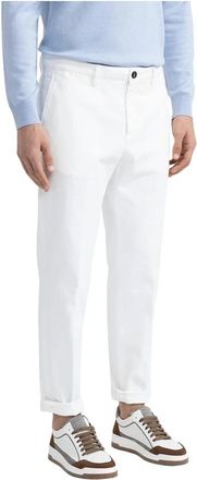 PESERICO Witte bull denim chinos - Heren - Chinos - Wit - 2XL - Denim - Broeken