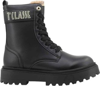 Alviero Martini 1A Classe Lace-up Boots - Dames - Veterlaarzen - Zwart - 37 EU - Leer - Schoenen