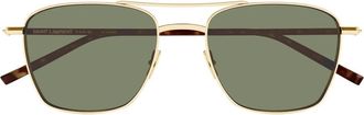 Saint Laurent SL 866 Vierkante Zonnebril - unisex - Zonnebrillen - Geel - 53 MM - Accessoires