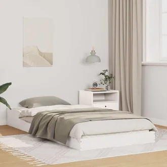 vidaXL Struttura Del Letto Bianco 90 X 200 Cm Legno Di Pino Massello - Vidaxl