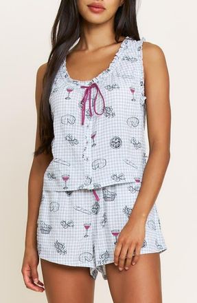 Honeydew Intimates Good Life Tank Pajamas in Cool Blue Picnic at Nordstrom, Size X-Small