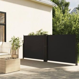 Berkfield Home Retractable Side Awning Black 100x1000 cm