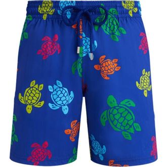 Vilebrequin Long Stretch Swim shorts Tortue Multicolore in Marrakech at Nordstrom, Size X-Large