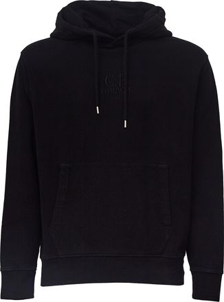 C.P. Company Brushed Fleece Hooded Sweatshirt with Iconic Lens Detail
