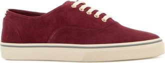 Brunello Cucinelli Mens Tyrian Purple Suede Sneakers Ceh62