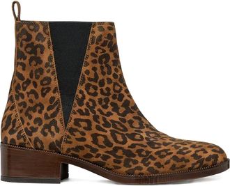 Geox leopard-pattern boots - Brown