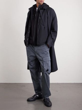 C.P. Company Straight-Leg Logo-Appliqu&eacute;d Cotton-Blend Cargo Trousers