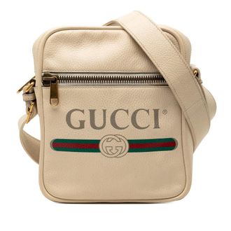 Gucci Pre-owned Gucci Grained Calfskin Logo Crossbody Unisex 9DCQPVNIUIBEU93X